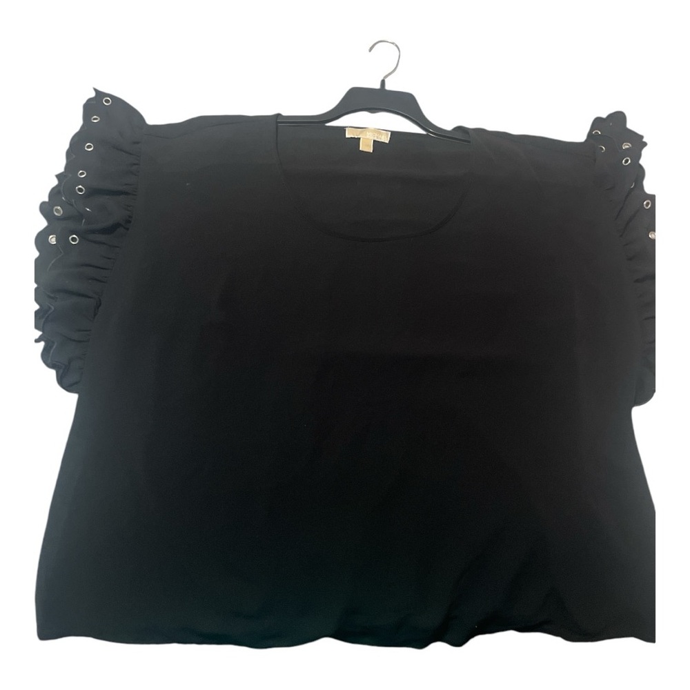 MICHAEL KORS black Scalloped sleeve size 2X